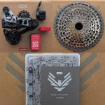 Kit SRAM GX Eagle AXS Transmission T-Type 12V + cassete XS-1275 10-52T + corrente T-Type Flattop 126 elos